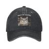 Klassische Warte Ich Bin Geil Katze Albernes Meme Baseballkappen Unstrukturiert Humor Used Look Gewaschen Snapback Kappe Outdoor Verstellbare Mütze