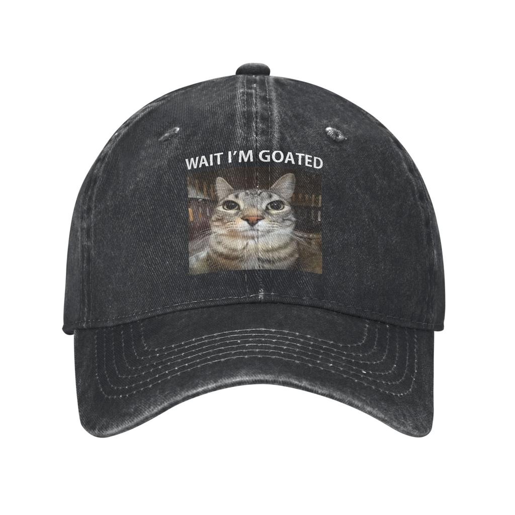 Klassische Warte Ich Bin Geil Katze Albernes Meme Baseballkappen Unstrukturiert Humor Used Look Gewaschen Snapback Kappe Outdoor Verstellbare Mütze