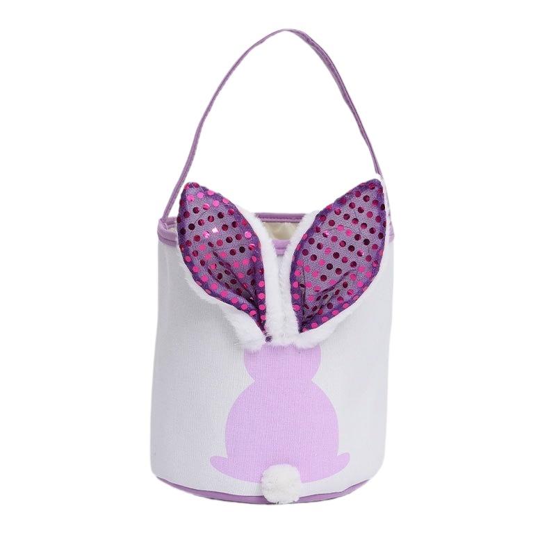 2026 Easter Egg Basket Light Up Plastic Handheld Candy Gift Bucket Bag for Kids Party Hunt Holiday Decorations Accessories