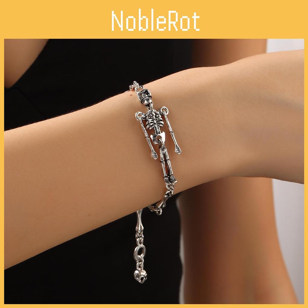 Retro Punk Alloy Skeleton Hand Chain For Ladies Gift