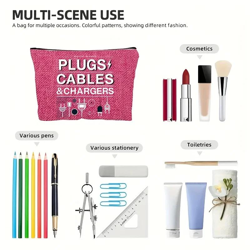 Charger Organizer Bag Travel Makeup Cosmetic Bags for Women Cable Storage Bag for Electronics Small Christmas Birthday Gifts