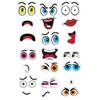 Gommettes visages de 1 à 4 cm 42 pièces