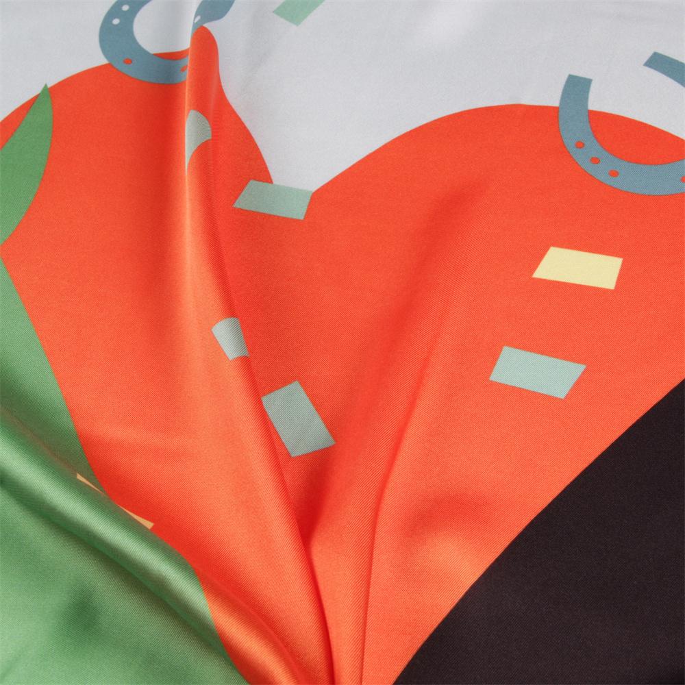 Silk Scarf Women Lover Horse Print Square Scarves Head Echarpes Silk Foulards Femme Wraps Beach Shawls Bandana Lady Hijabs 90CM