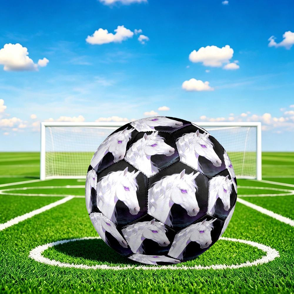 1pc Unicorn Dreamscape Theme Soccer Ball Football, Size 5, Lightweight PVC, Outdoor Training Soccer Ball,Gift c655