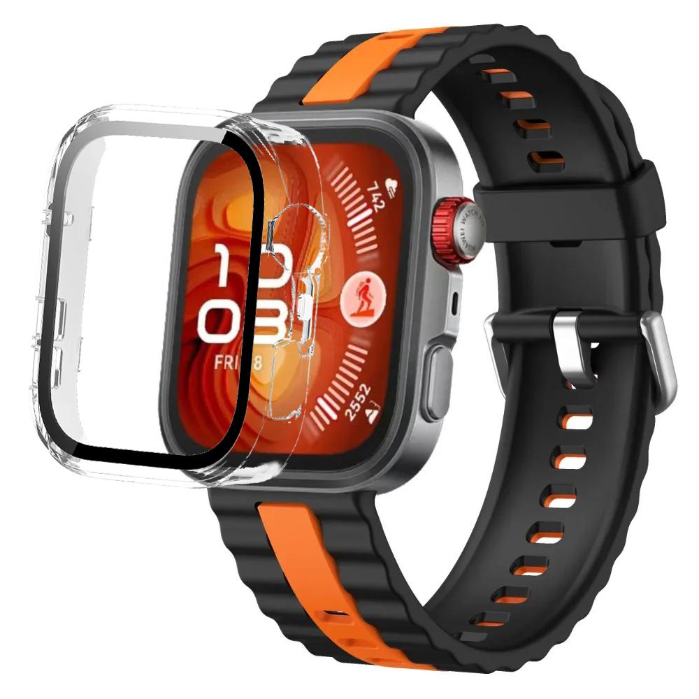 Silikonarmband+PC-Hülle für Huawei Watch Fit 4/Fit 4 Pro Intelligentes Armbandteile für Huawei Watch Fit 3 Uhr Schutzhülle