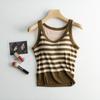 Women's Fashion With Chest Pad Striped Short Small Vest Outside Sleeveless Camisole Bottoming Tops