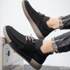 Spring and Autumn Fashion Outdoor Leisure Anti Slip Work Men's Shoes Black Flat Bottom One Foot Sports Men's Single Shoes