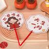 Flower Shape Wedding Props Fan Blessing Words Bridesmaid Group Fan  Photo Props