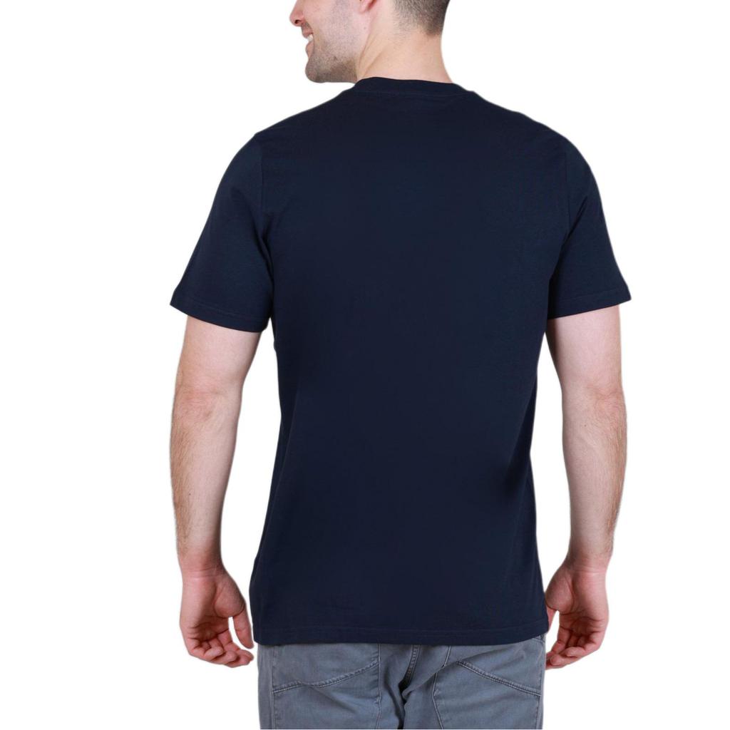 Adidas Gold Logo Printed Round Neck Sports Short Sleeve T-Shirt Men T-Shirt Dark-Blue HE4790