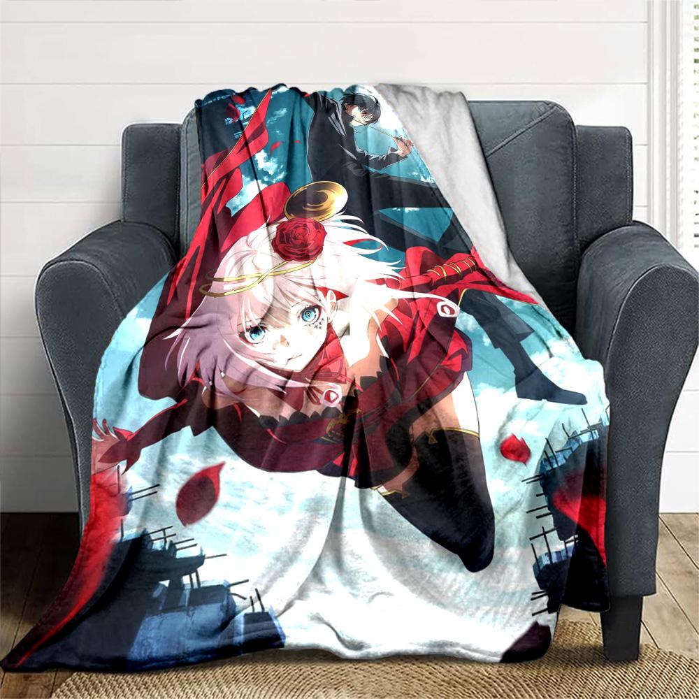 Takt Op Destiny Anime Character Print Fleece Blanket Soft Warm Throw Blanket Sofa Couch Bed Home Decor For Anime Fans