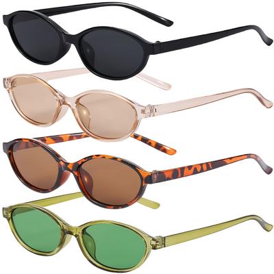 Occhiali da Sole Donna Retrò Piccoli Ovali Estivi da Spiaggia Stampa Leopardo Occhiali da Sole Moda Carini Occhiali Accessori per Feste