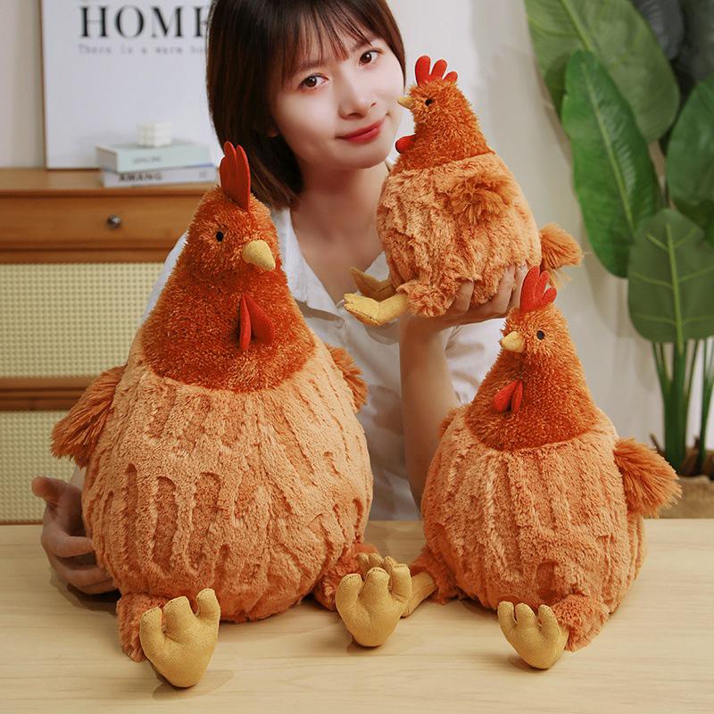 Cecil the Chick Plush Hamburger Rooster Stuffed Toy for Kids