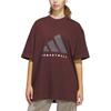 adidas Crew Neck Comfortable Short Sleeve Loose T-Shirt Unisex Aurora Ruby