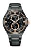 Citizen Attesa Waterproof Titanium Watch with Lightweight ACT Line Triple Calendar and Moon Phase Black Business Model BU0065-64E Men's Display,
