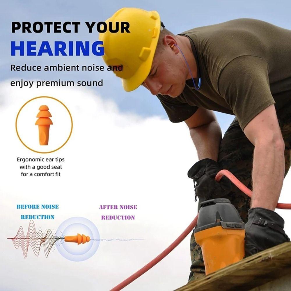 Labor Protection Wireless Work Earbuds Soft Sweatproof Earplug Headphones Reusable Hearing Protection Noise Reduction Earphone