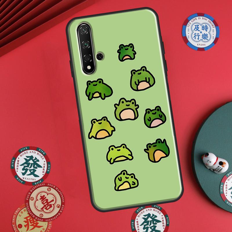 Cartoon Frogs For Huawei P60 Pro P30 P40 Lite Nova Y61 Y91 Y90 Y70 Y60 Y72 12s 12i 11i 7i 8i 9 10 SE Case