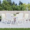 Vidaxl High-Back Chair Cushions, 6 Pcs, Cream Mélange
