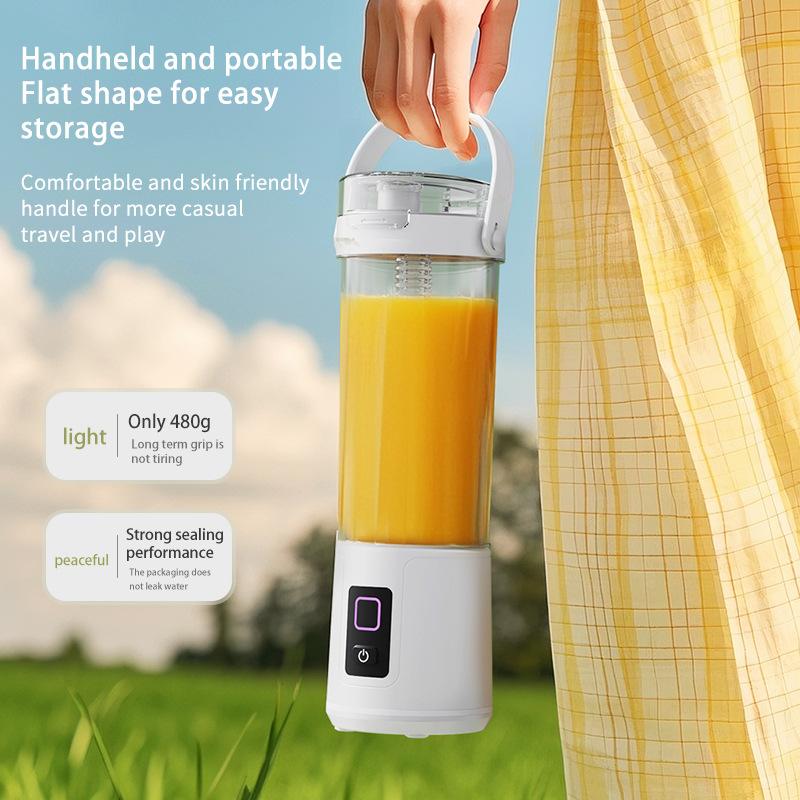 600ML Small Household Portable Juicer USB Rechargeable Electric Juicer Mini Juice Cup Multi Functional Dual Use Fruit Juice Cup