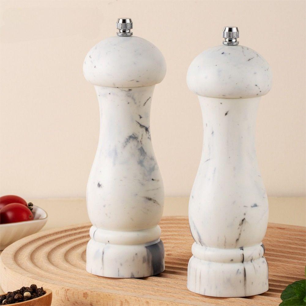 2pcs 6 Inch Salt Pepper Mill Adjustable Particle Size Spices Bottle  Cooking