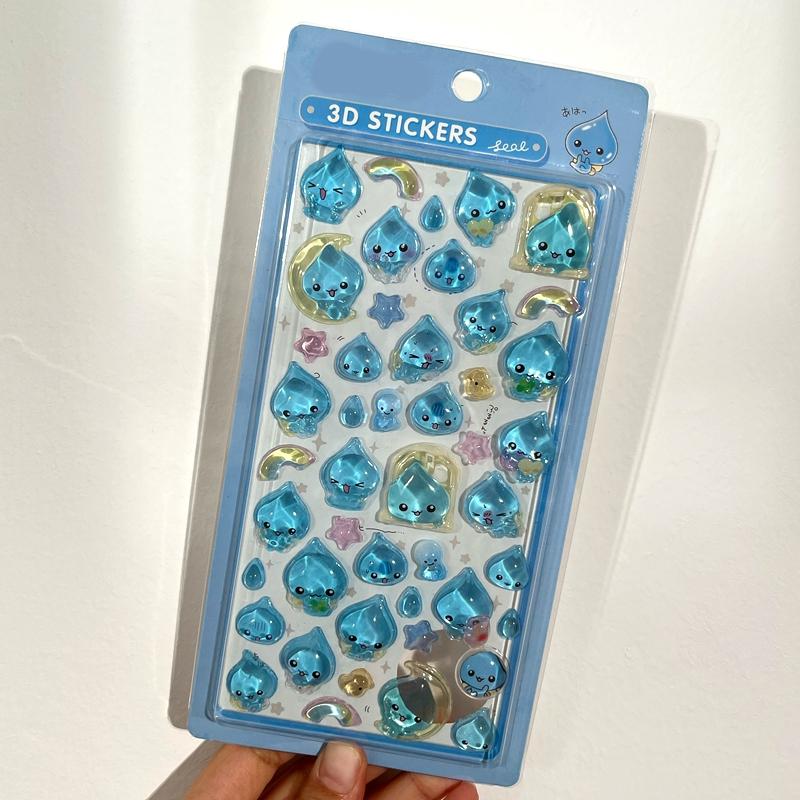 Japan Style Solid Jelly Stickers Kawaii 3D Sticker Water Droplet Diy Stationery Stickers Party Favors Students Gifts Stickers