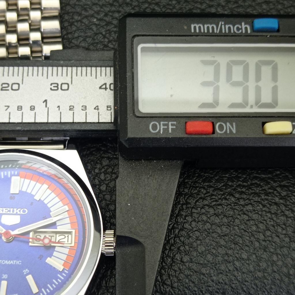 REFURBISHED VINTAGE SEIKO 5 AUTOMATIC 6309A JAPAN MENS BLUE DIAL WATCH A440760-9 Sk-a440760-1