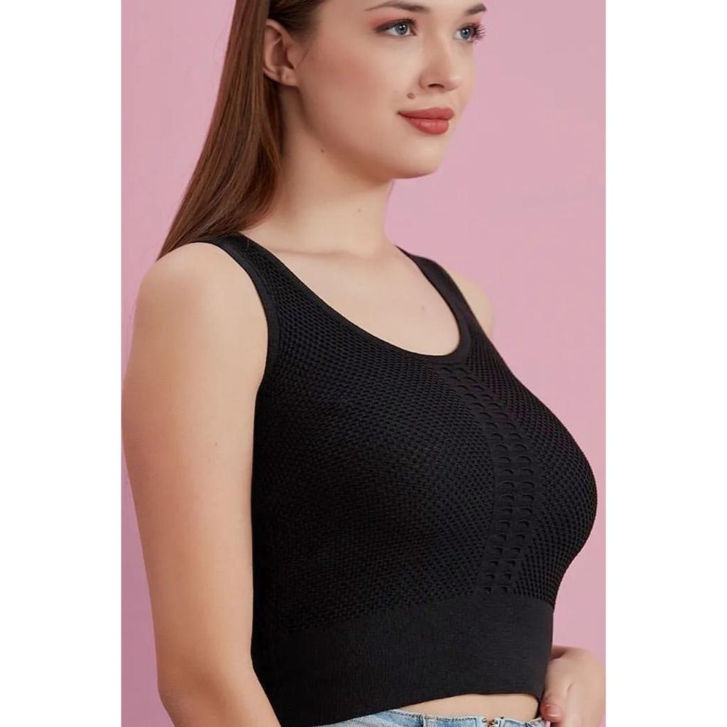 Lace Design Zero Sleeve Tank Top