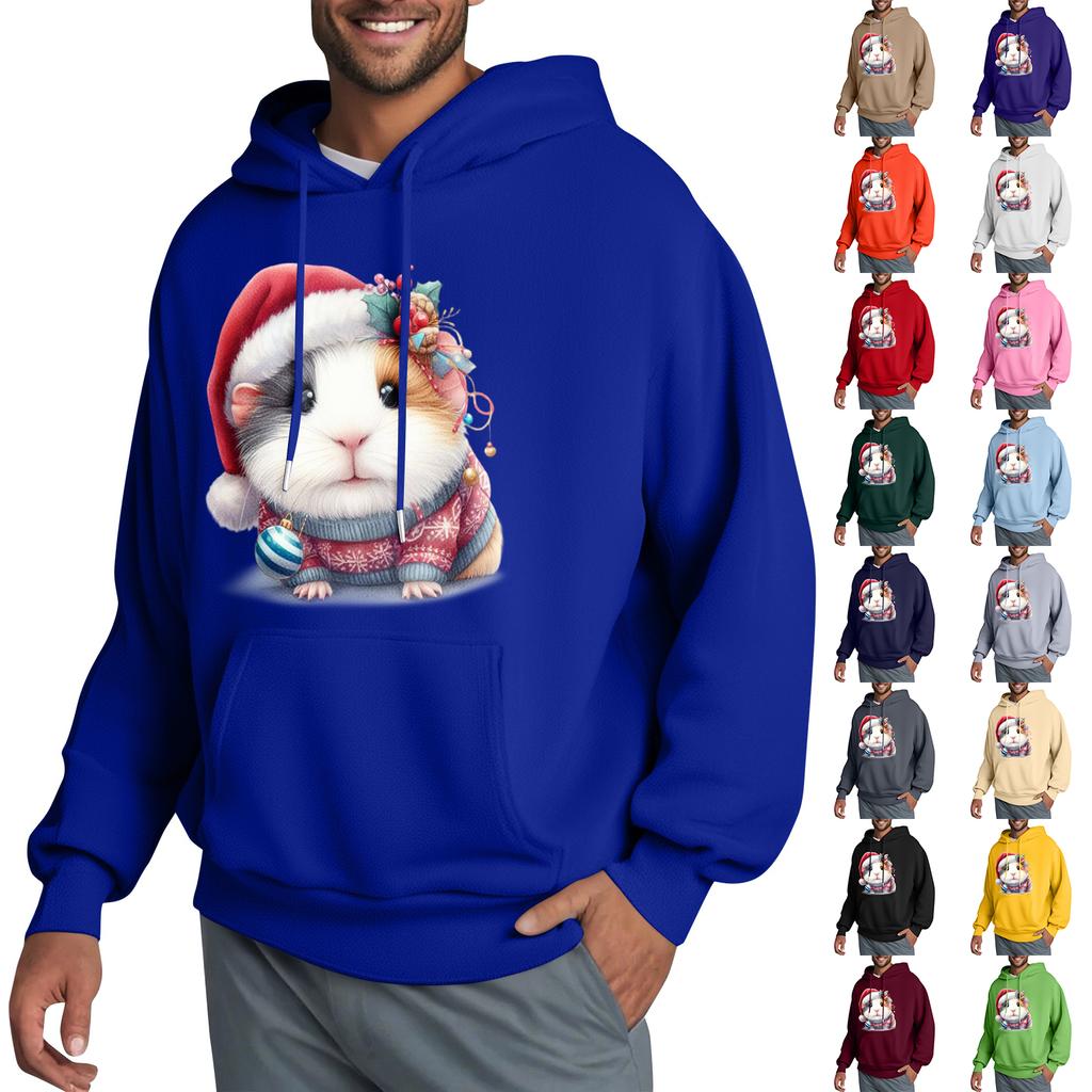 Men's Hooded Sweatshirt, Contrasting Color Sweatshirt, Sports   Casual Jacket