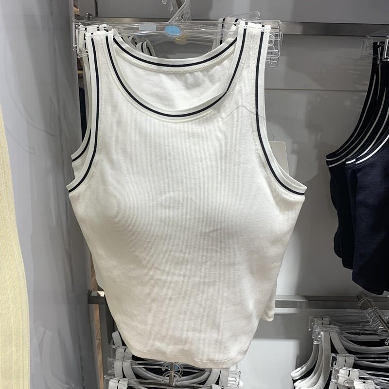 

Полосатый кроп-топ в японском стиле: Женская майка для жаркого лета Small белый