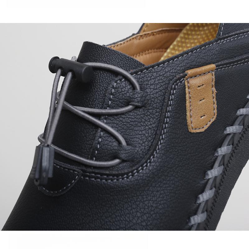 Men's Handmade Leather Shoes Comfortable Loafers Slip On Flats Outdoor Walking Shoes Moccasins