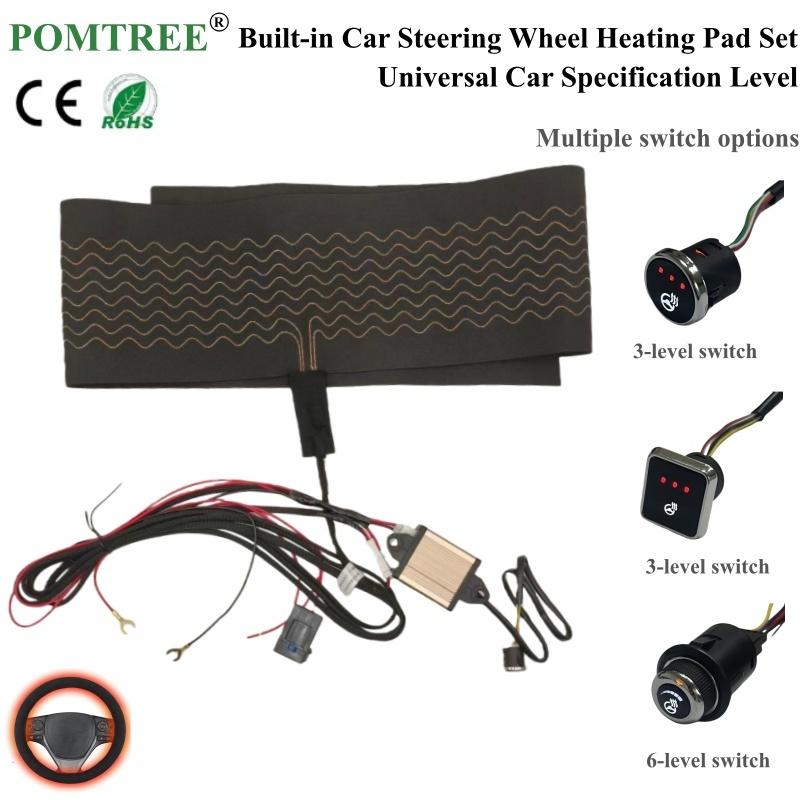 NOUVEAU Kit Chauffant Intégré pour Volant de Voiture 65W Universel 12V Fil Alliage Tapis Chauffant Système de Commande à 3/6 Niveaux Faisceau de Câblage