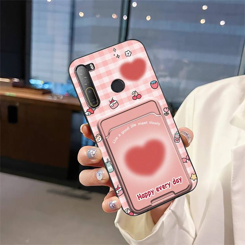 Card bag Cute Phone Case For HTC Desire 20 Pro/D20 Pro Graffiti Soft case Anti-knock Back Cover protective TPU Anti-dust