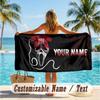 Custom Text Beach Towel, Soft Absorbent Swimming Multi-use TowelScream Ghostface