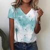 3D Printed T-shirt Summer Fashion Women's V-neck T-shirt