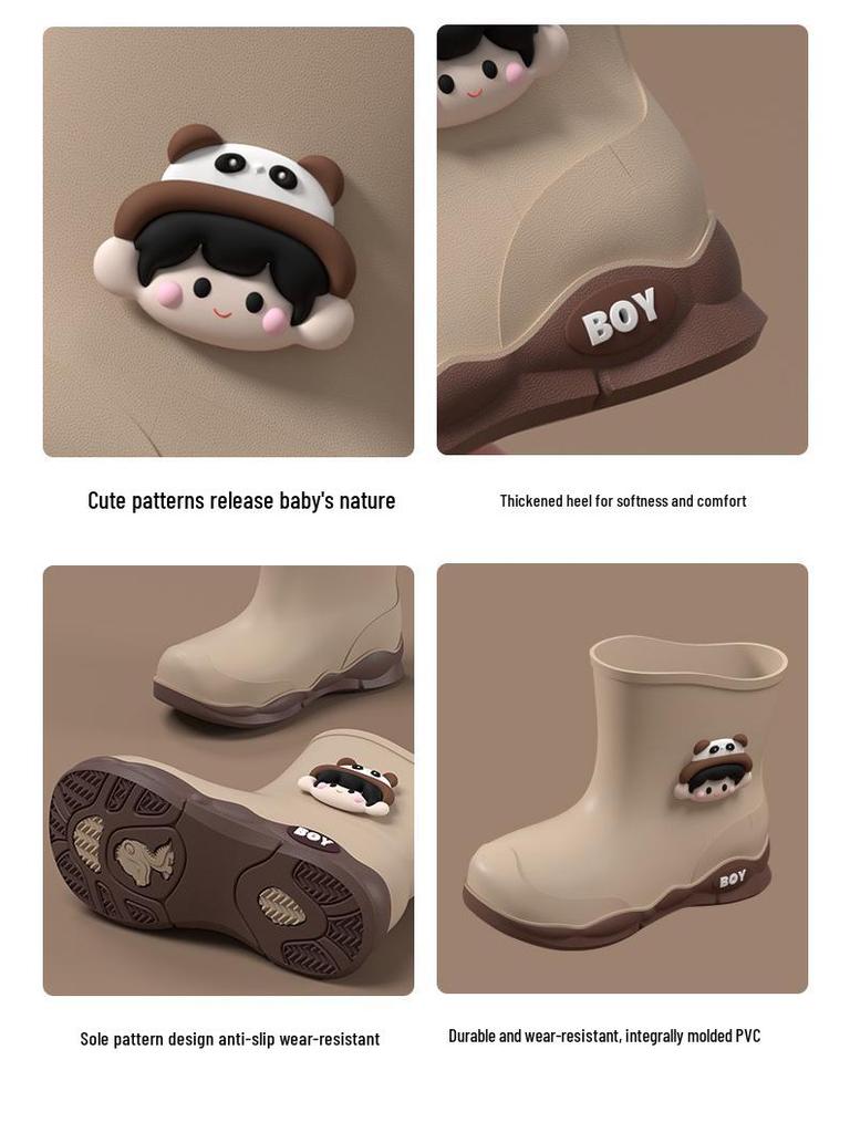Kids' Waterproof Non-Slip Rain Boots for Boys and Girls – Toddler & Student Sizes