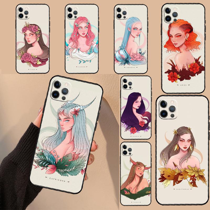 Horoscope Girl Scorpio Taurus Virgo Case For Xiaomi Redmi Note 13 10 11 12 14 15 Pro Plus Cover For Redmi 15 15C 14C 10C 12C 13C