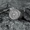 Vintage Titanium Steel Ring for Men Nordic Viking Letter Compass Handmade Boutique Jewelry Gift