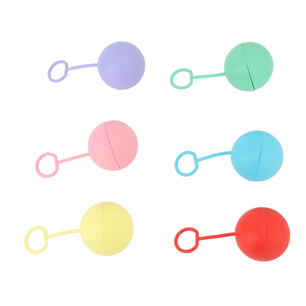6 Pcs Reusable Water Balloons with Pull Ring Multi Color Water Splash Ball Silicone Water Ball Toys for Children