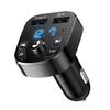 Car Hands-free Bluetooth-compaitable 5.0 FM Transmitter Fast Charge Car Kit MP3 Modulator Player Handsfree Audio Receiver 2 USB