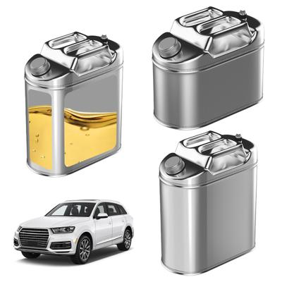 5L/10L Metal Fuel Container Stainless Steel Gas Can with Handle Leak-Proof Fuel Tank for Trucks Cars Motorcycle Equipment