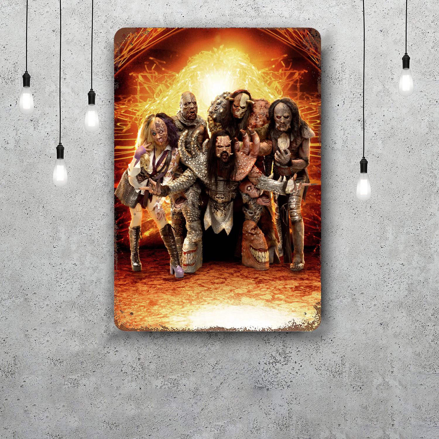

Lordi Decor Poster Vintage Tin Sign Metal Sign Decorative Plaque for Pub Bar Man Cave Club Wall Decoration 20x30cm（7.8x11.8inch）