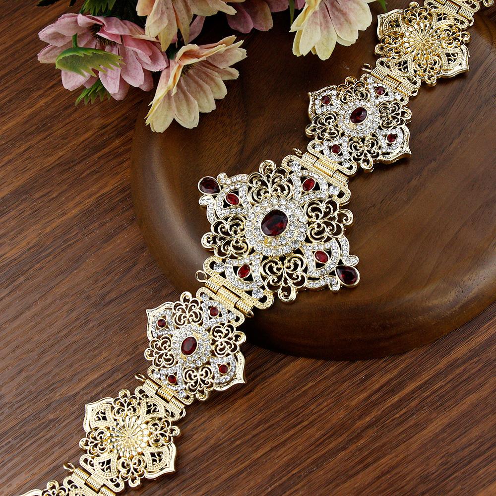 

Металлическая поясная цепочка цвета золота свадебных украшений с регулируемой длиной красный