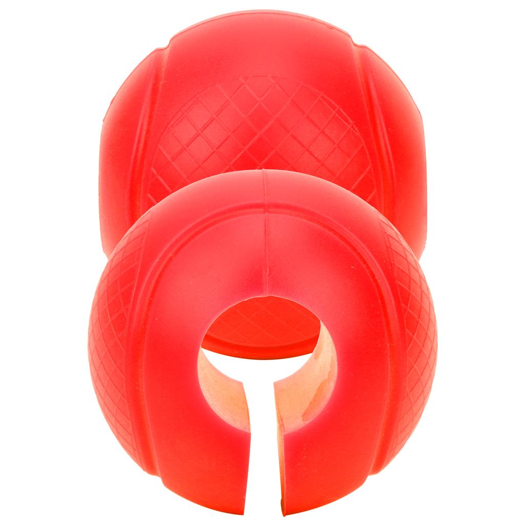 2pcs Barbell Grips Round Thick Silicone Dumbbell Adapter Balls Barbell Grip Hand Wrap BallRed