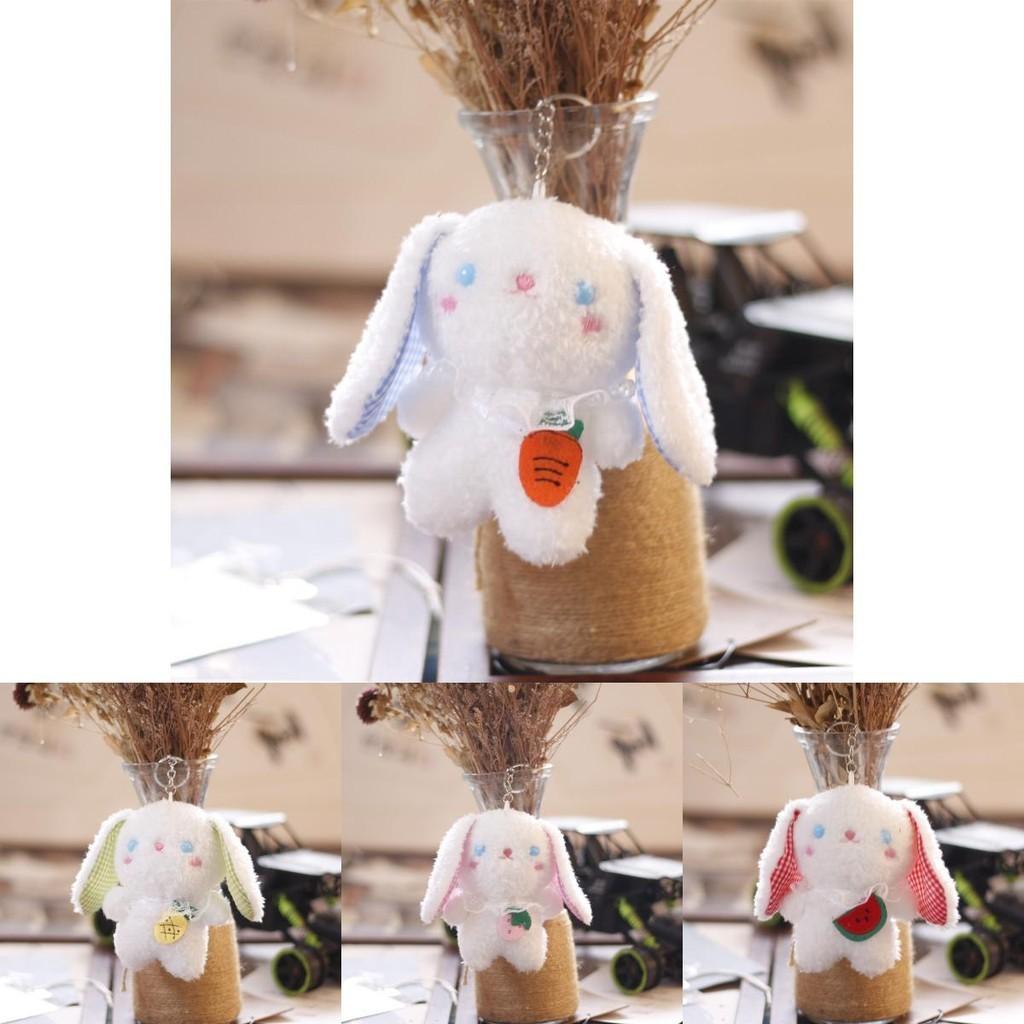 Adorable Plush Fruit Bunny Keychain With Soft Short Plush And Pp Cotton Perfect Gift