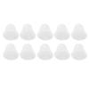 10Pcs 3 Hole White Hearing Amplifier Domes Earbud Tips Soft Static Free Silicone Hearing Amplifier E