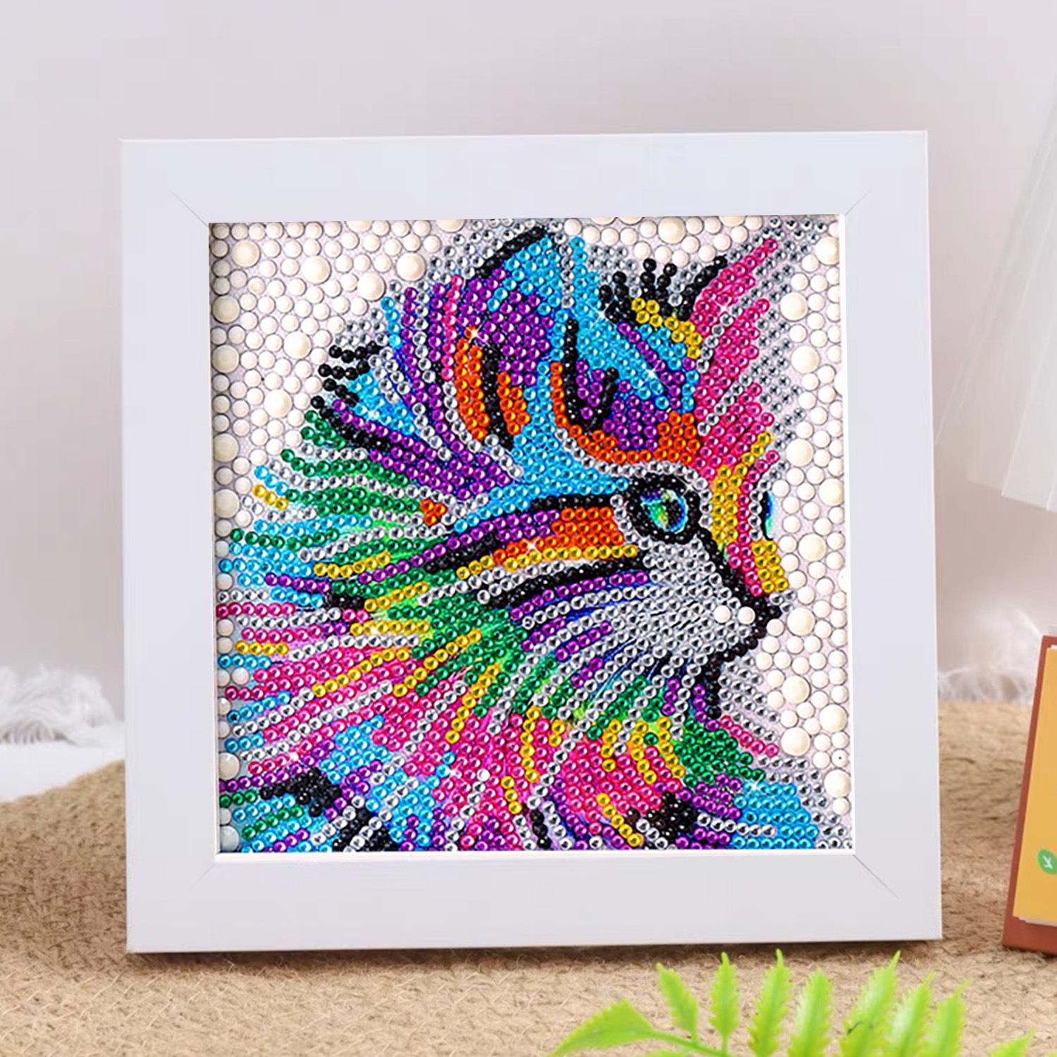 New Diy Full Diamond 5D Puzzle Children S Hand Sticker Diamond Painting Full Diamond Cartoon Animal Series Diamond Art AB001