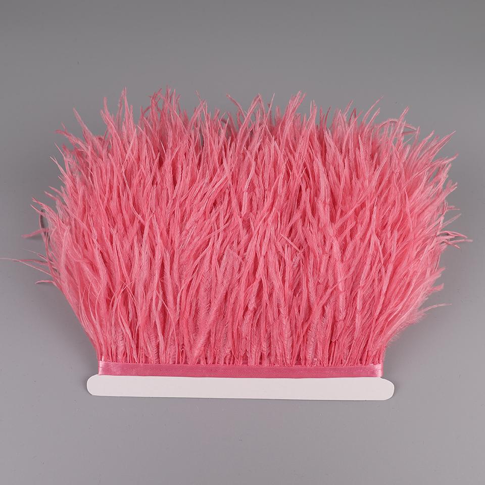 2M Pštrosí peří na stuze pro vyšívání šití do šatů ozdobné peří na pásce třásně pro oblečení