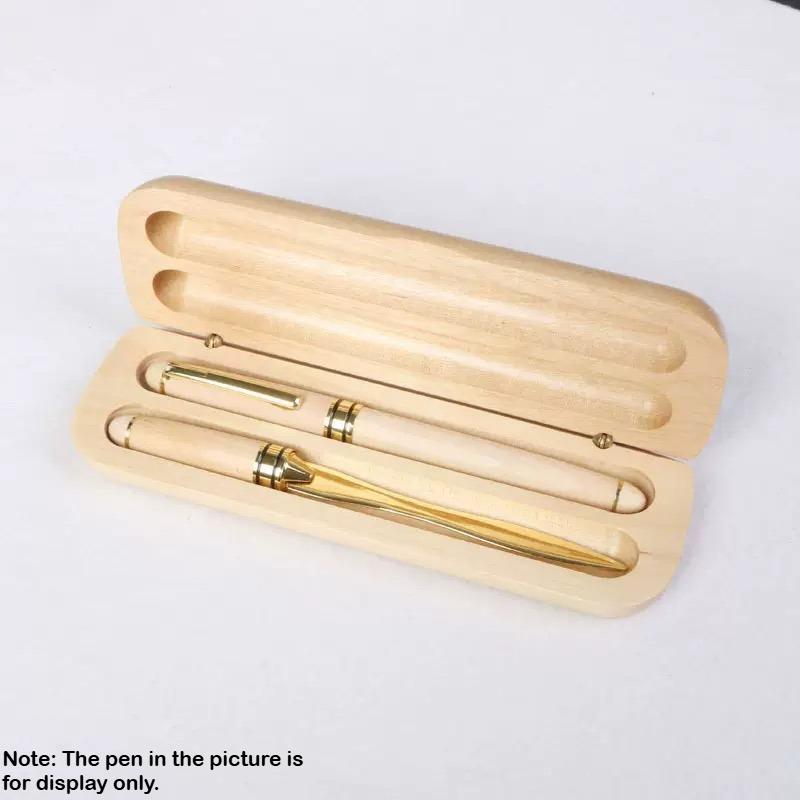 Single Double Handmade Fountain Pen Gift Box Wooden Pen Case Ballpoint Collection Box for Business School Supplies Stationery