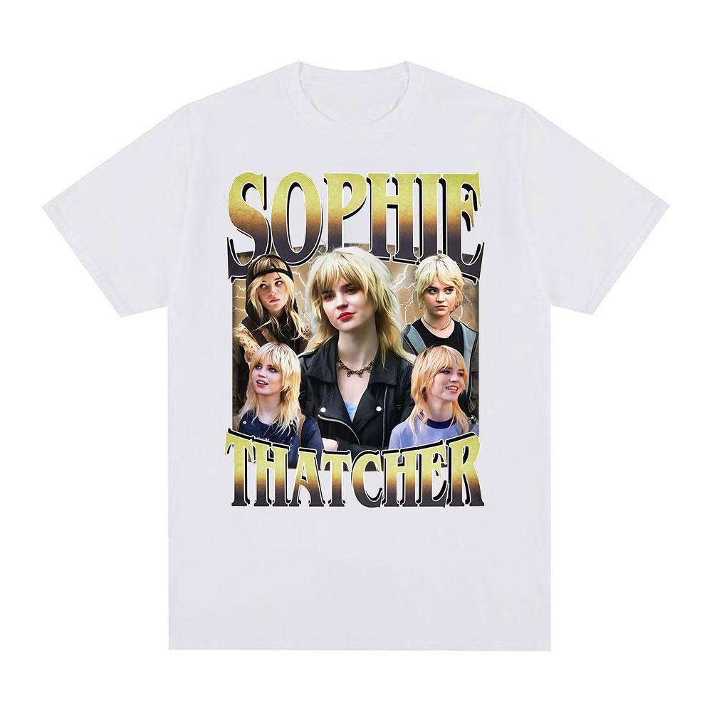 Actor Sophie Thatcher 90s Vintage T Shirt Unisex Womens Harajuku Y2k Gothic Short Sleeve T Shirts Comfort Cotton Oversized Tshirt
