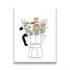 Nordic Coffee Shop Canvas Painting  Minimalist Line Art of Coffee Mugs  Flowers  Kitchen Wall Decor Posters  Prints  Modern Home