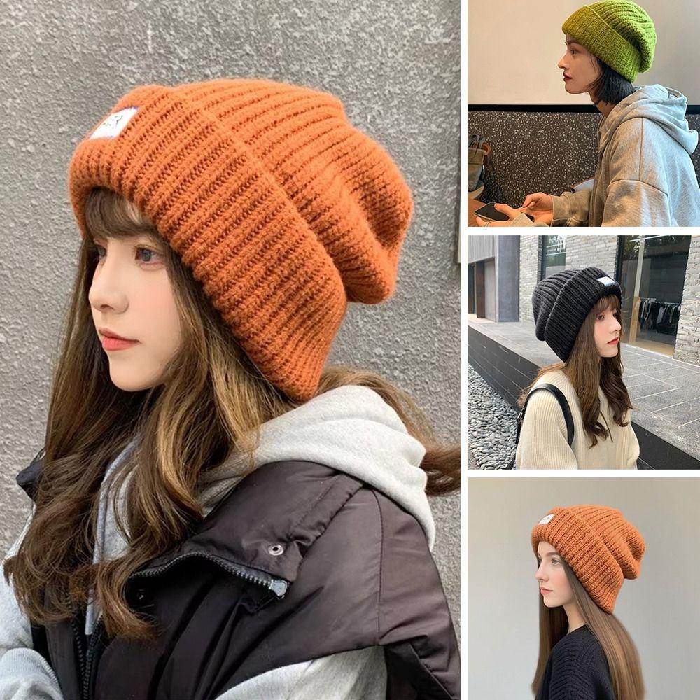 Thickened Knitted Woolen Hat Cold-proof Ear Protection Hat Fashion Cover Head Cap Outdoor